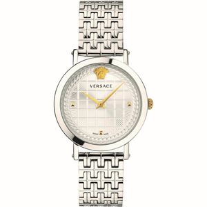  Versace Watch VELV00520 For Women - Analog Display, Stainless Steel Band - Silver 