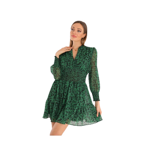  Park Karon Women's Long Sleeve Dress - Green 