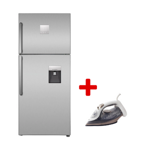 TCL P655TMSS - 18ft - Conventional Refrigerator - Silver + Denka  IST-2400BW - Steam Iron - Brown
