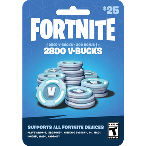  Fortnite Card 25$-US Account(PS4-X-One-Nintendo Switch) 