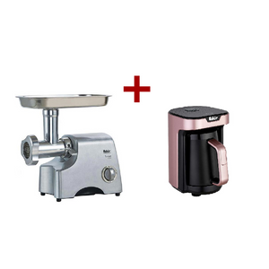  Fakir Torque Pro2000 - Meat Grinder - Silver + Fakir Kaave Mono - Coffee Maker - Rose 