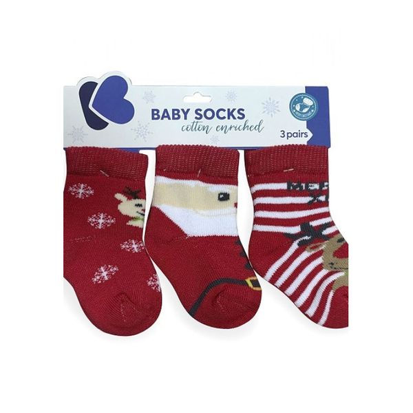 Kikka Boo Baby Socks - 3 pieces - Red
