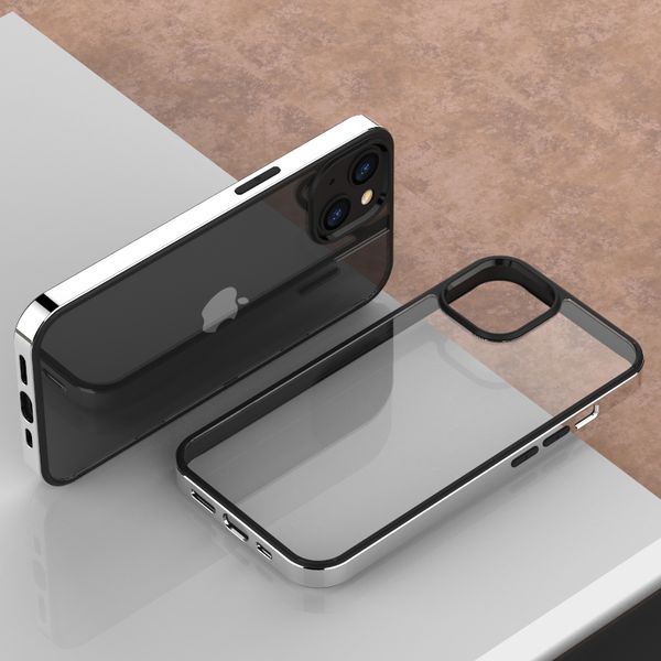  Fashion Case Mobile Cover For iPhone 14 Plus - Silver 