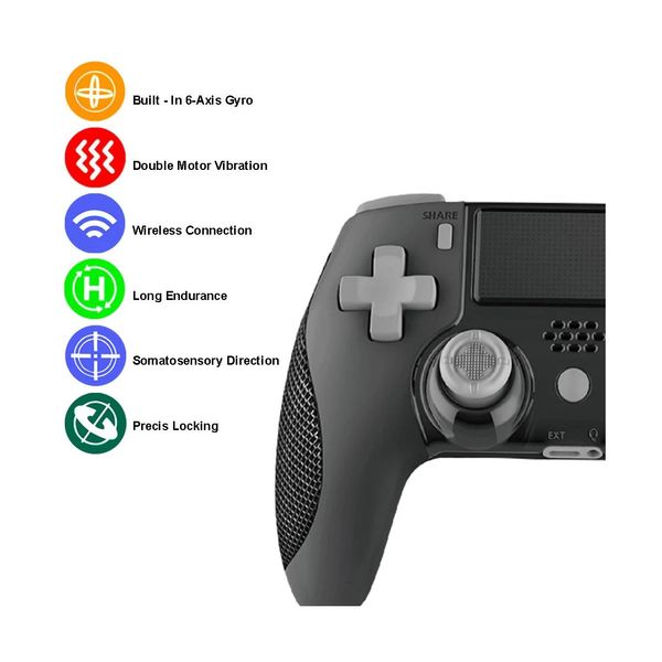 Lucky Fox - LF-0288 Wireless Controller For PS4 - Black