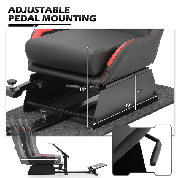 MoNiBloom Racing Simulator Cockpi - Gaming Seat - Red