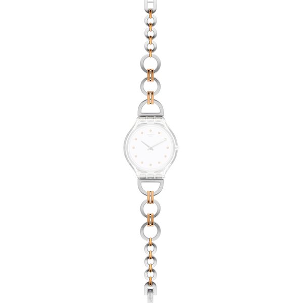  Swatch Watch SVOK102G For Women - Analog Display, Stainless Steel Band - Silver 